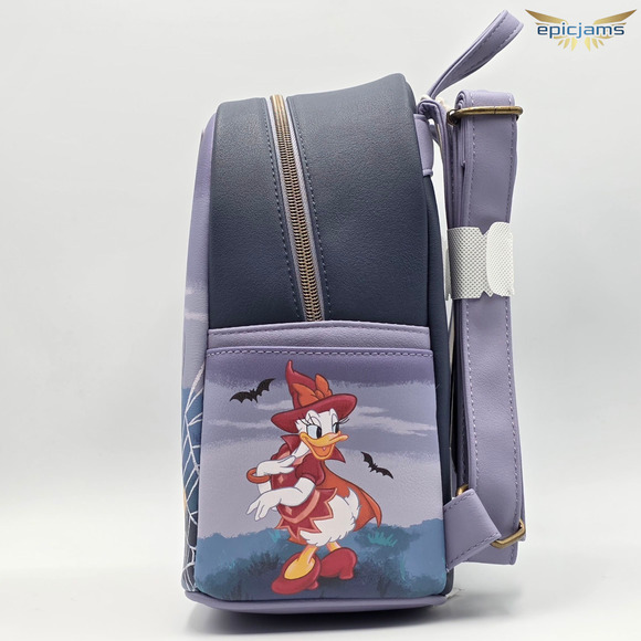 Loungefly Disney Mickey Mouse & Friends Halloween Purple Mini Backpack Bag New - Picture 4 of 6